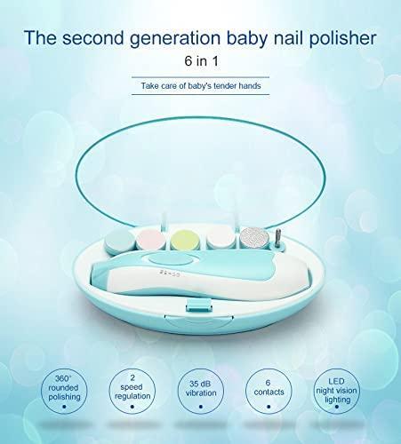 Baby Nail Clippers with Light – Electric Nail Trimmer Set for Newborns & Toddlers