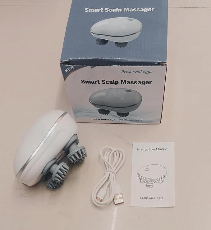 🧠 Electric Head Scalp Massager – Rechargeable & Waterproof