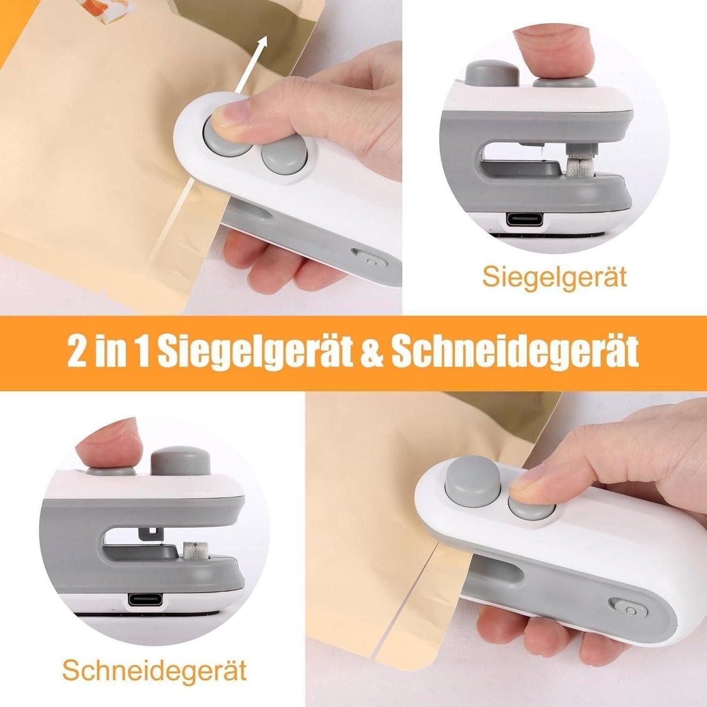 Portable Mini Sealing Machine 2-in-1 – USB Rechargeable