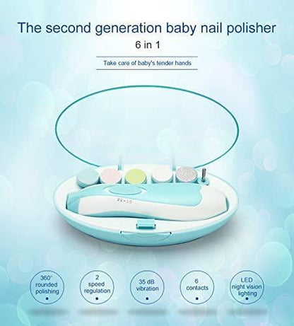 Baby Nail Clippers with Light – Electric Nail Trimmer Set for Newborns & Toddlers