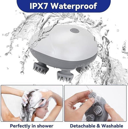 🧠 Electric Head Scalp Massager – Rechargeable & Waterproof
