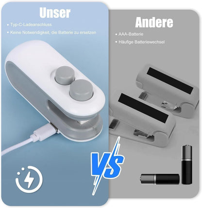 Portable Mini Sealing Machine 2-in-1 – USB Rechargeable